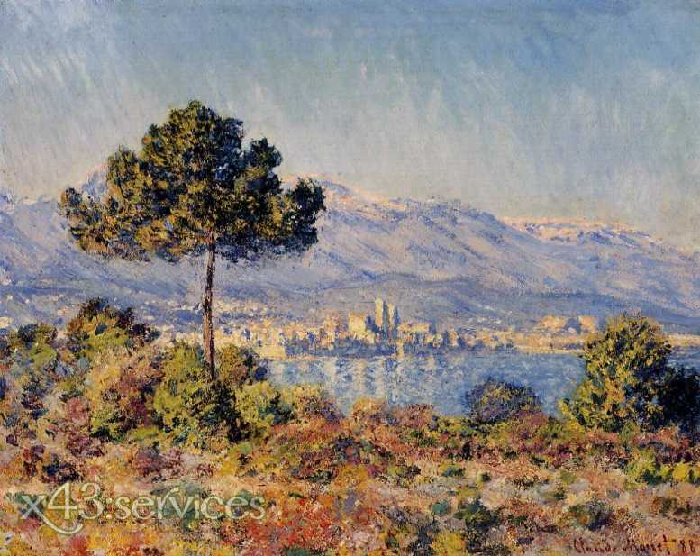 Claude Monet - Ansicht von Antibes vom Notre-Dame-Plateau